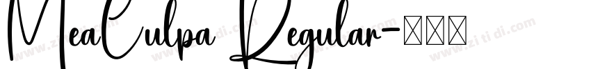 MeaCulpa Regular字体转换